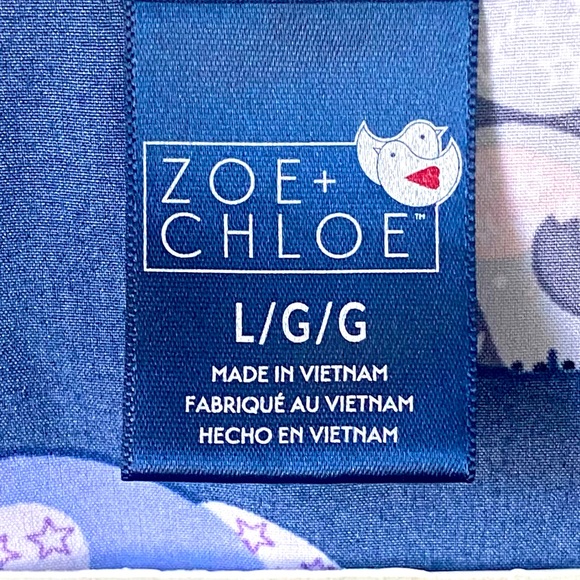 Zoe+Chloe Scrub top Elephant/Flowers Large☀️🌴 3/25.00 - Picture 2 of 3